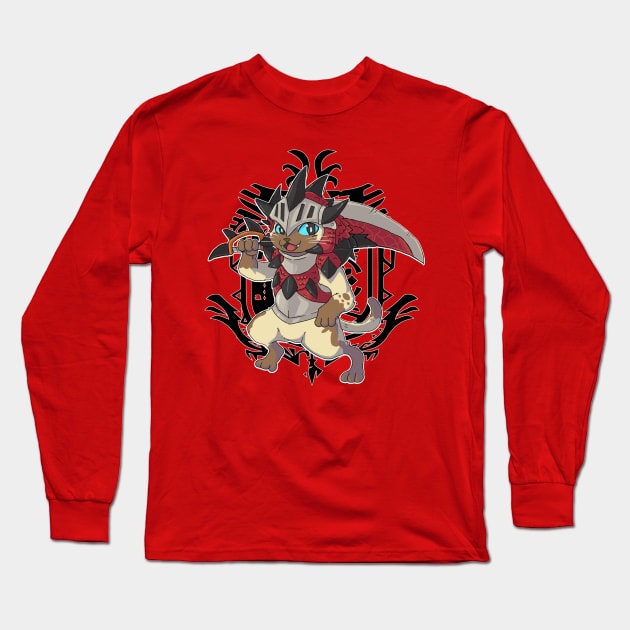 Monster Hunter - Rathalos Palico Long Sleeve T-Shirt by ezzyecchi